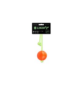 Liker Lumi 5 - a ball for puppies and dogs of small breeds with the “glow in the dark” cord